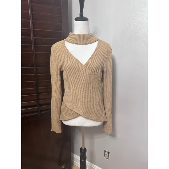 🔴 LAST CHANCE! Donating on 10/8!! Astr Tan Ribbed Sweater - Picture 2 of 10